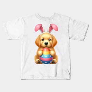 Easter Golden Retriever Dog Kids T-Shirt